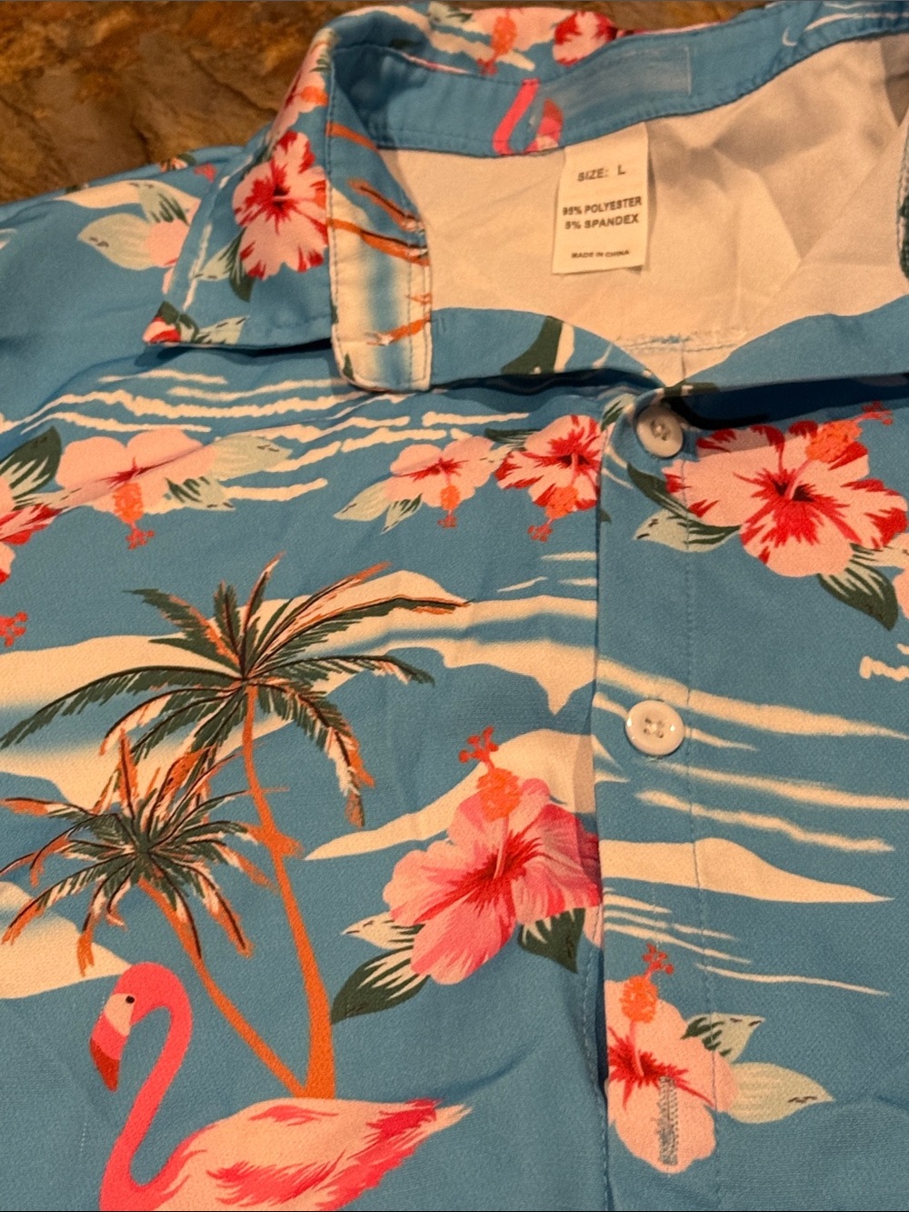 Boys size large short sleeve Hawaiian button down shirt - Picture 7 of 9